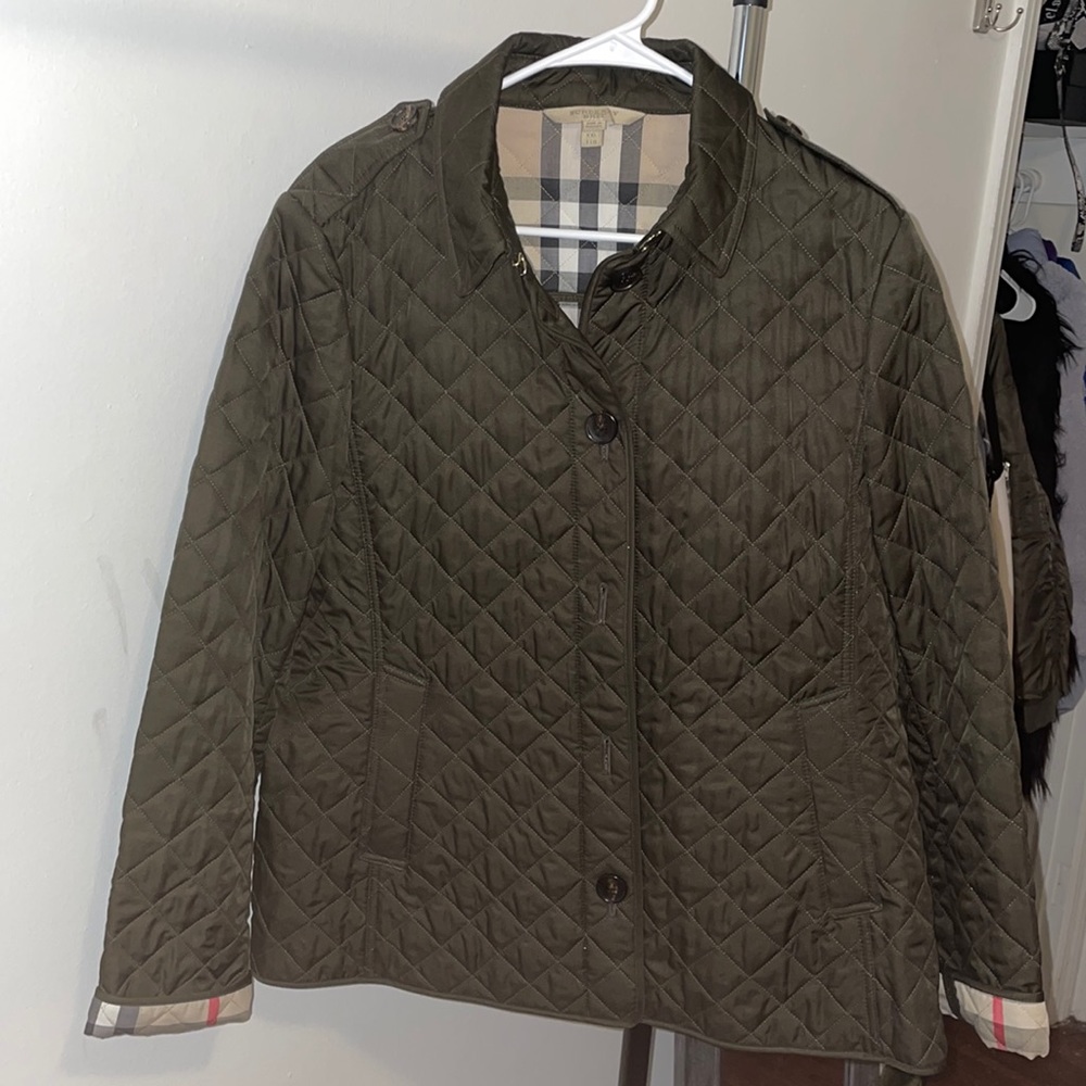 Burberry Brit Olive Quilted Womens Jacket
